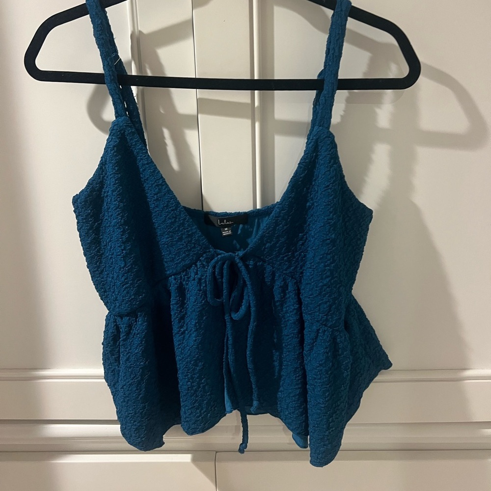 Lulus Blue Textured Women Top